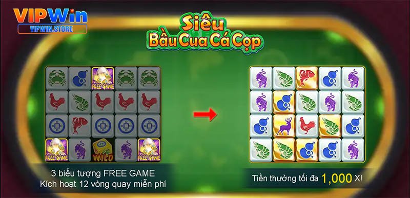 Luật chơi Slot Siêu Bầu Cua Cá Cọp Tại VIpwin
